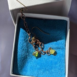 Antique Bronze Chain Earrings